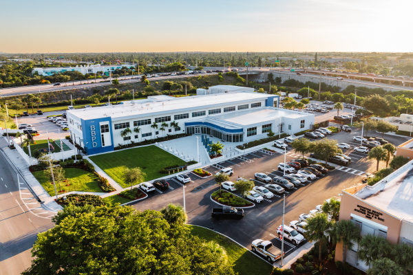 Drone image of BBPD headquarters